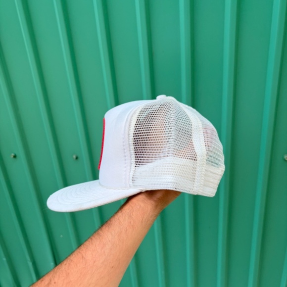 Vintage BUICK Cars trucker hat patch snapback mesh white foam rope racing - Picture 5 of 6